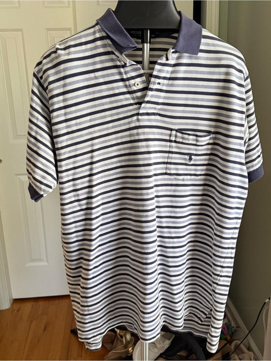 Ralph Lauren Other - Polo Ralph Lauren Striped Navy and White Polo Shirt with Pocket & Pony XL